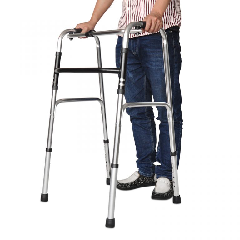 Foldable Adjustable Aluminum Walker With Wheels For Elderly and Disabled2