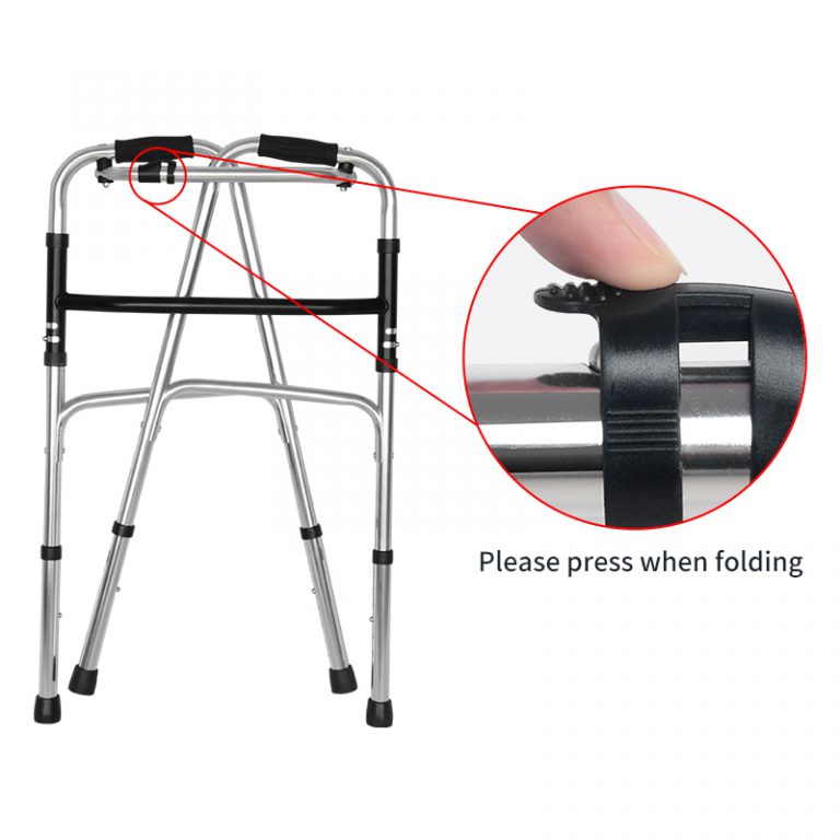 Foldable Adjustable Aluminum Walker With Wheels For Elderly and Disabled3