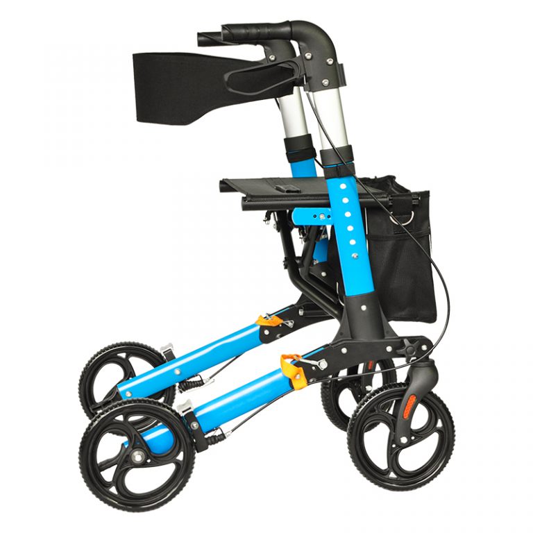 Aluminum Frame Rollator Walker with Seat 8 Wheels Easy Folding Senior Walker with Padded Backrest4