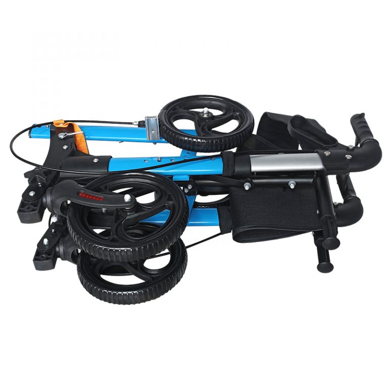 Aluminum Frame Rollator Walker with Seat 8 Wheels Easy Folding Senior Walker with Padded Backrest5