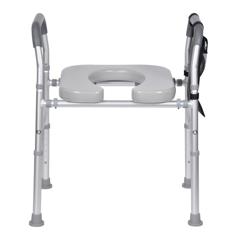 Portable Bathroom Toilet Chair Elderly Commode Chair With Bag01