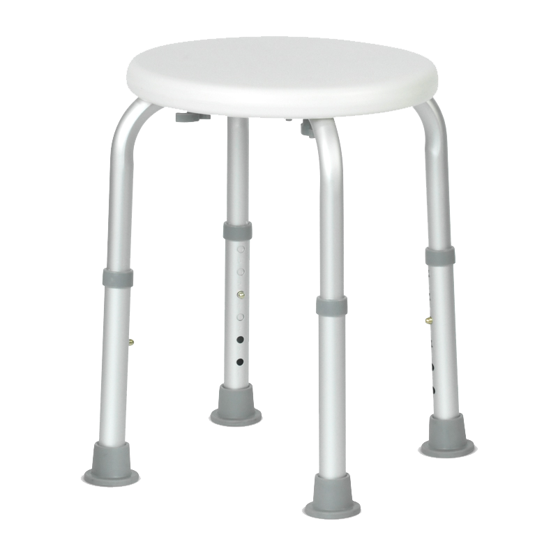 Height Adjustable Round Shower Stool For Elderly Shower