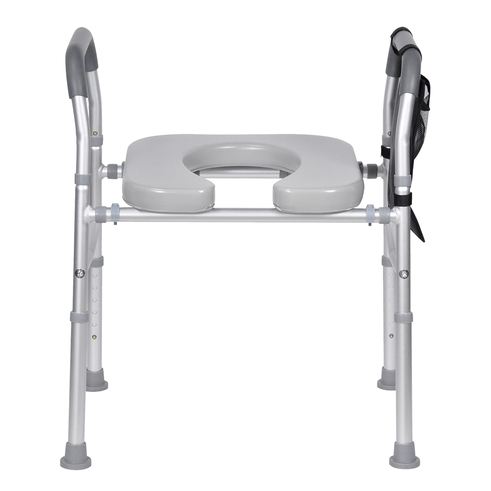 Portable Bathroom Toilet Chair Elderly Commode Chair With Bag01