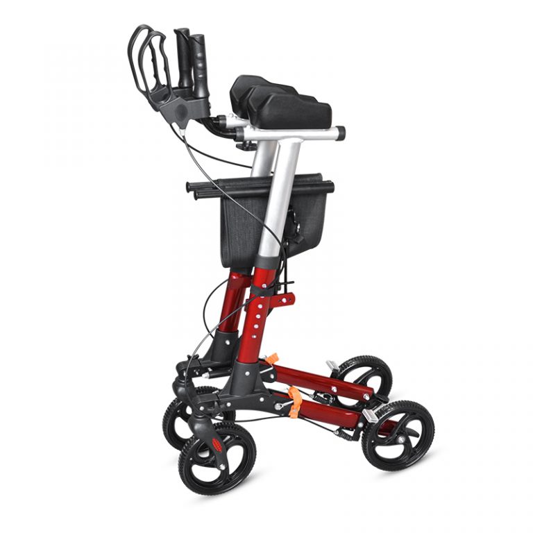 Folding Standup Rollator Walker with Seat and Armrests for Seniors01