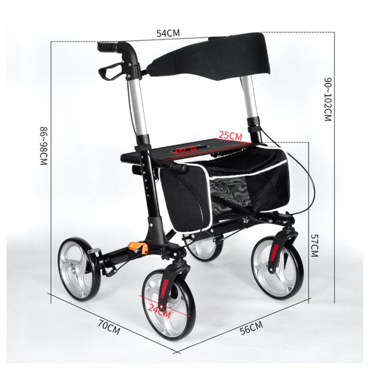 Lightweight Durable Aluminum Rollator Walkers for Seniors with Seat04