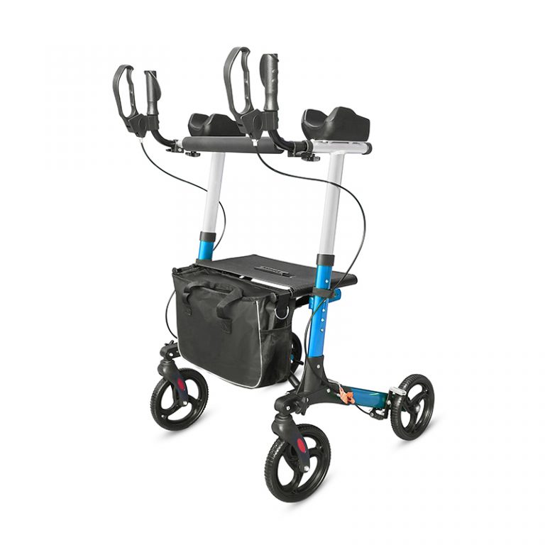 Folding Standup Rollator Walker with Seat and Armrests for Seniors03