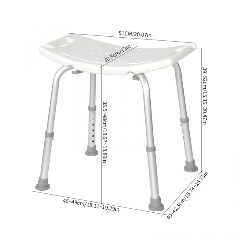 Bath Shower Safety Chair Seat Adjustable and Anti-Slip Bench Bathtub Stool for Elderly or Seniors2