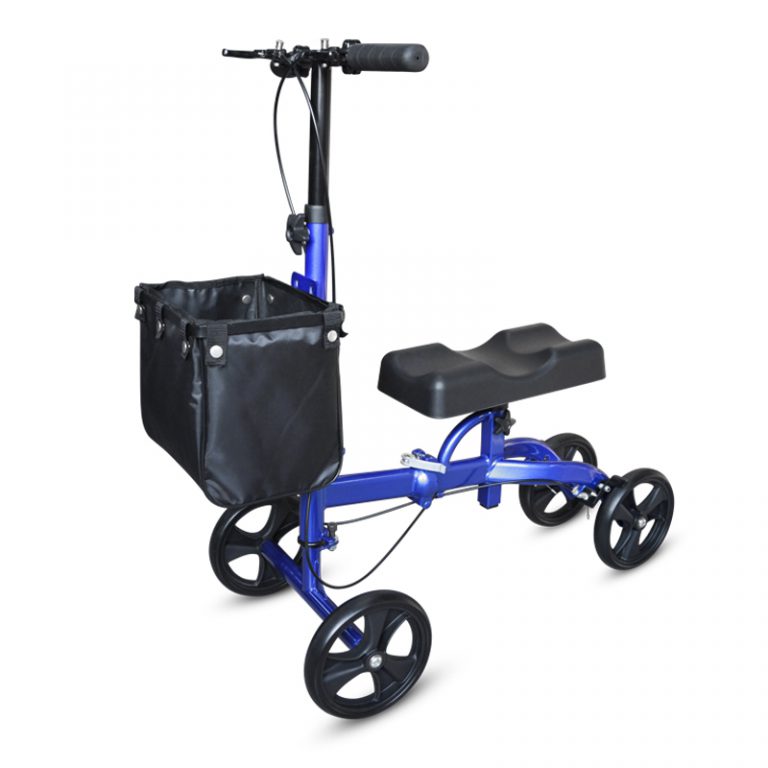 Foldable Knee Walker Scooter for Broken Foot Injured Leg Crutch with Dual Brakes03