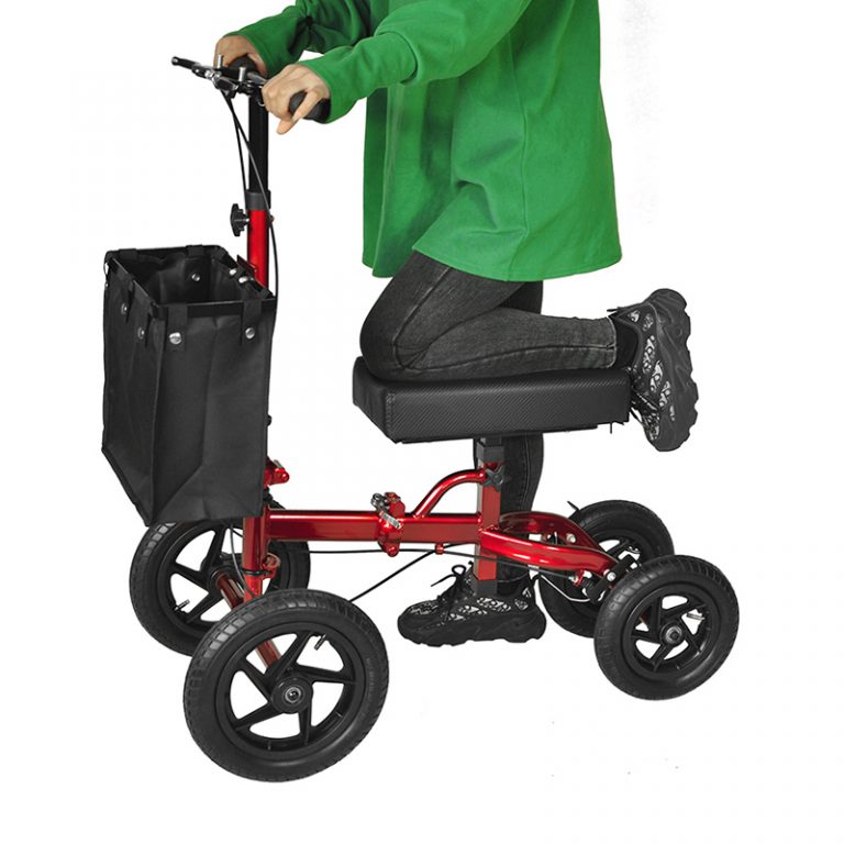 Foldable Knee Scooter for Broken Foot Injured Leg Crutch with Dual Brakes04