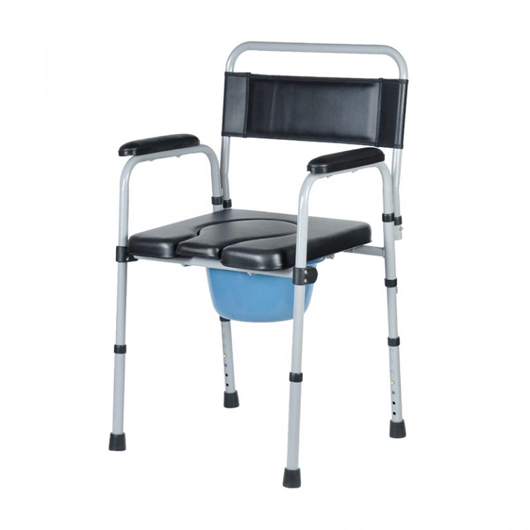 Height Adjustable Toliet Chair for Seniors with Padded Seat and Arms01