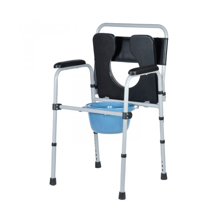 Height Adjustable Toliet Chair for Seniors with Padded Seat and Arms03