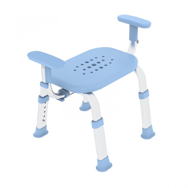 Portable Height Adjustable Tool Free Shower Chair with for Elderly and Disabled02
