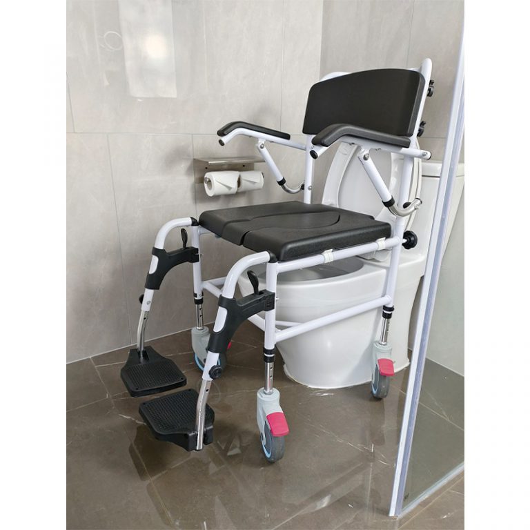 Bathroom Commode Toilet Chair Portable Folding Commode Wheelchair Shower Disable Chairs for Disabled02