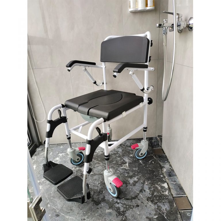 Bathroom Commode Toilet Chair Portable Folding Commode Wheelchair Shower Disable Chairs for Disabled03
