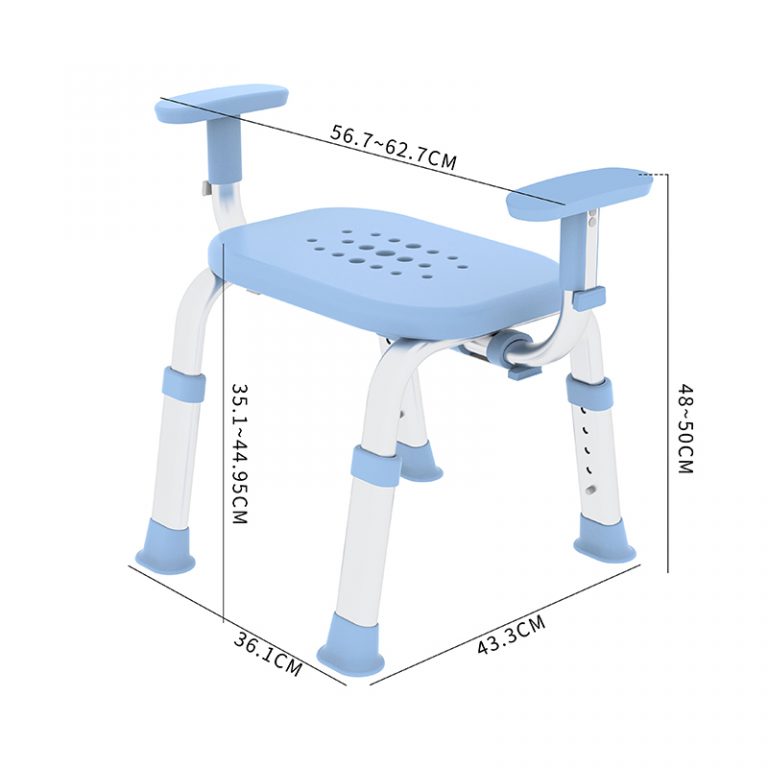 Portable Height Adjustable Tool Free Shower Chair with for Elderly and Disabled04