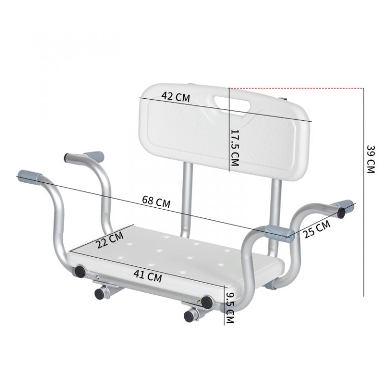 Bath Tub Shower Chair Heavy Duty Aluminum Alloy Bathtub Bathing Seat for Elderly03
