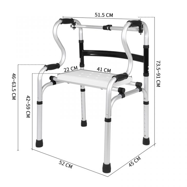 Aluminum Lightweight Walker with 2 front Wheels for Elderly, Handicapped and Disabled04