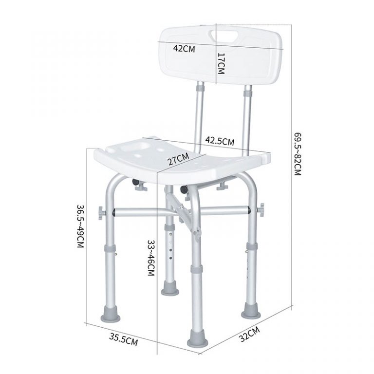 Portable Height Adjustable Tool Free Shower Chair with for Elderly and Disabled04
