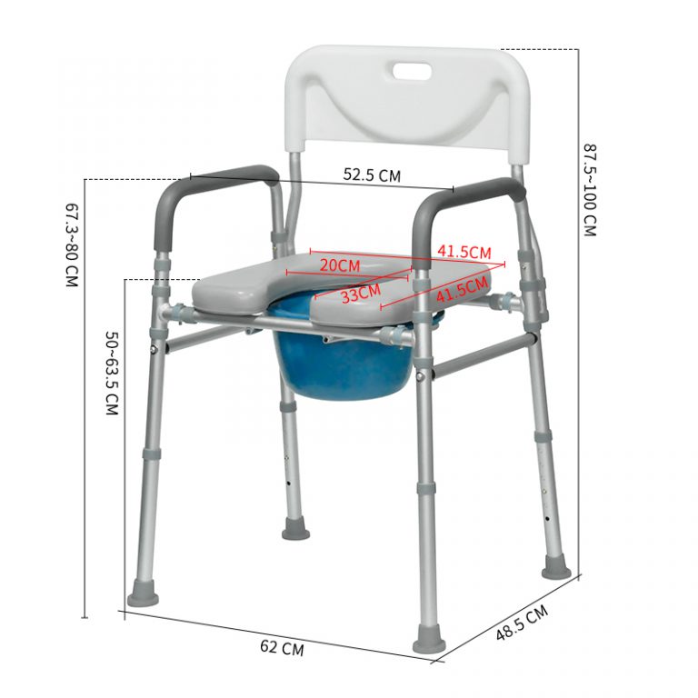 Raised Toilet Seat with Handles Adjustable 3 in 1 Commode Chair with Arms for Handicap and Elderly04