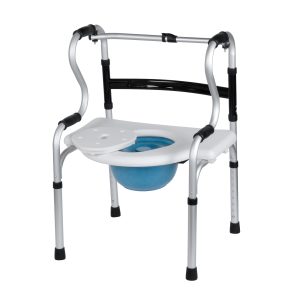 Dual Folding 5-in-1 Bathroom Mobility & aid Commode Walker seat, Height Adjustable Daily Living aid/804C