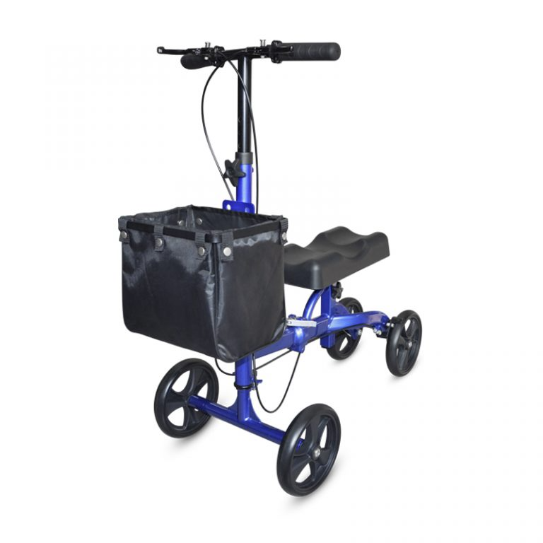 Foldable Knee Walker Scooter for Broken Foot Injured Leg Crutch with Dual Brakes