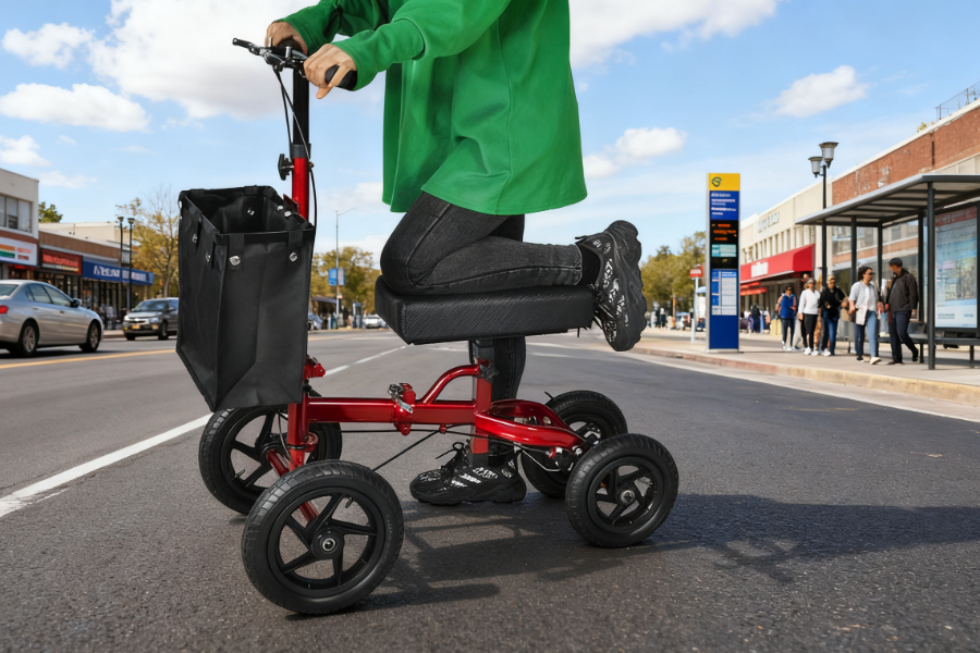 Foldable Knee Scooter for Broken Foot