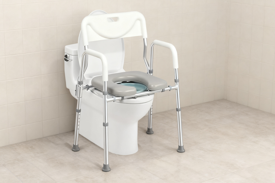 Raised Toilet Seat with Handles