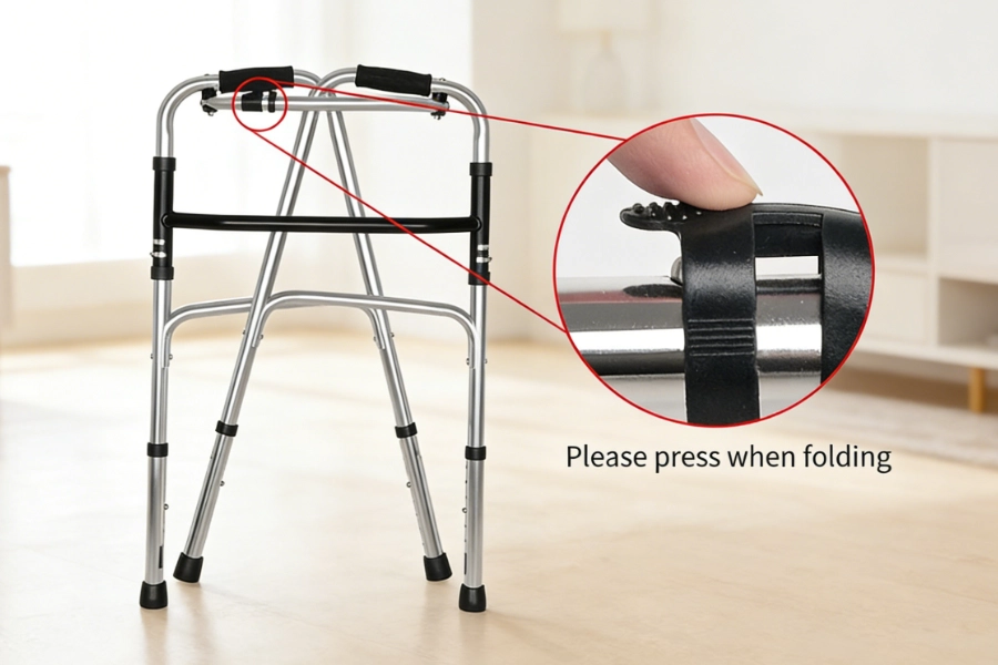 Foldable Adjustable Aluminum Walker