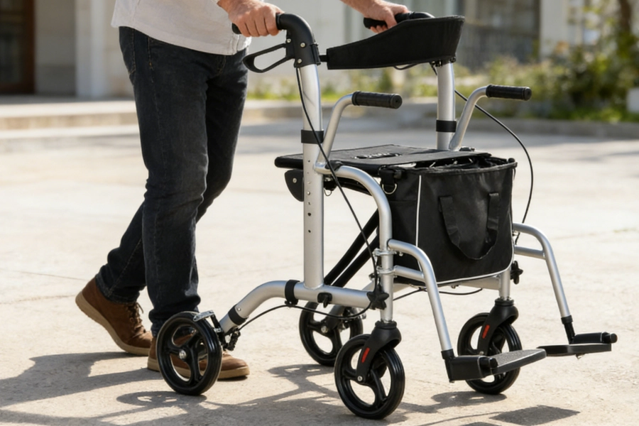 Beiqin Medical Folding 2 in 1 Rollator
