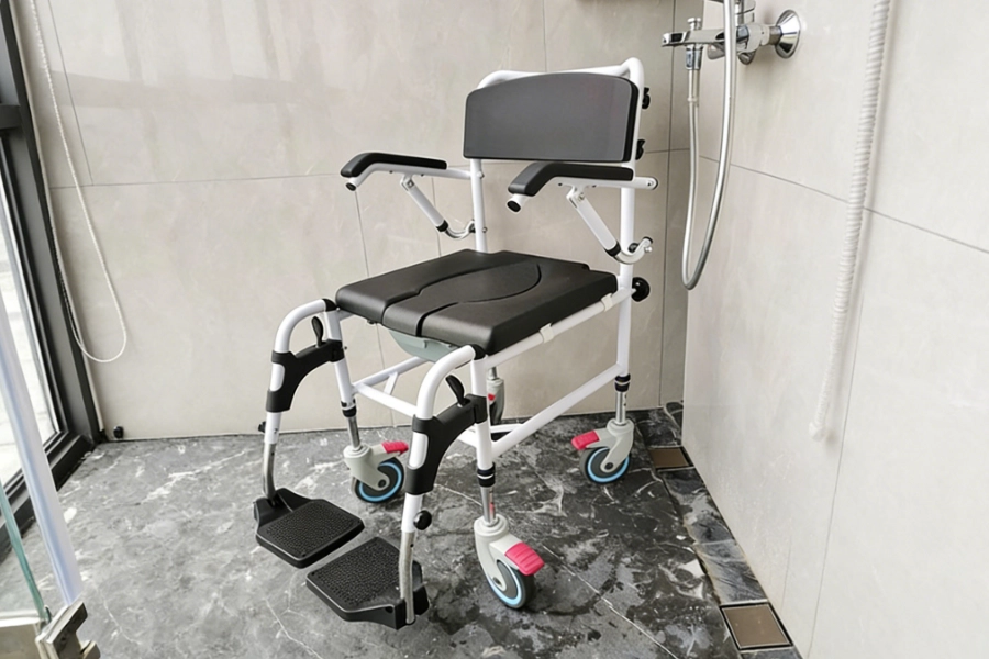 Folding Commode Wheelchair Shower Disable Chairs