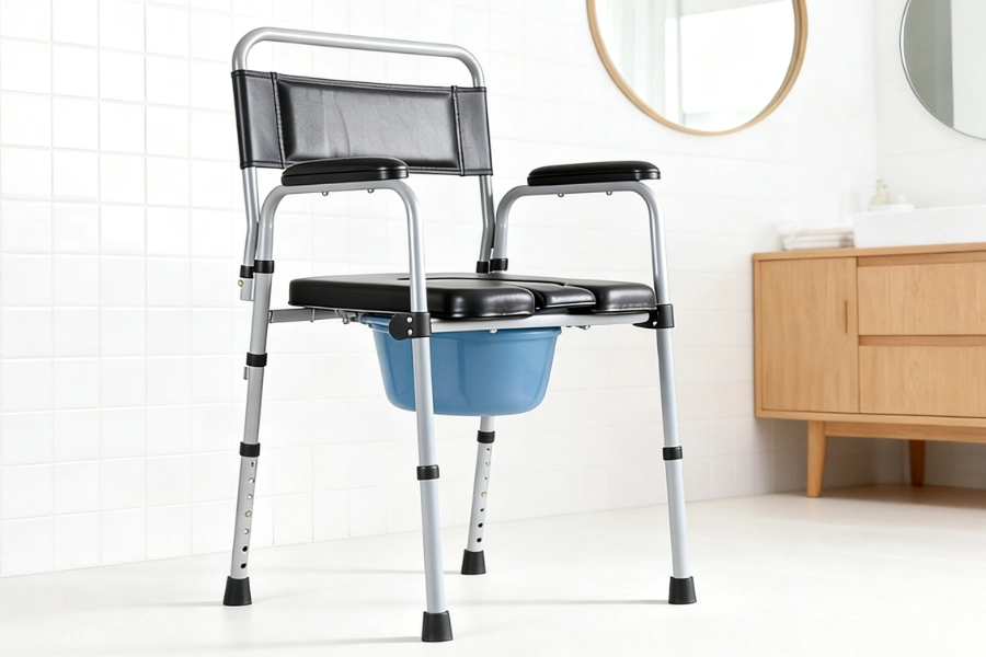 Toliet Chair with Padded Seat and Arms