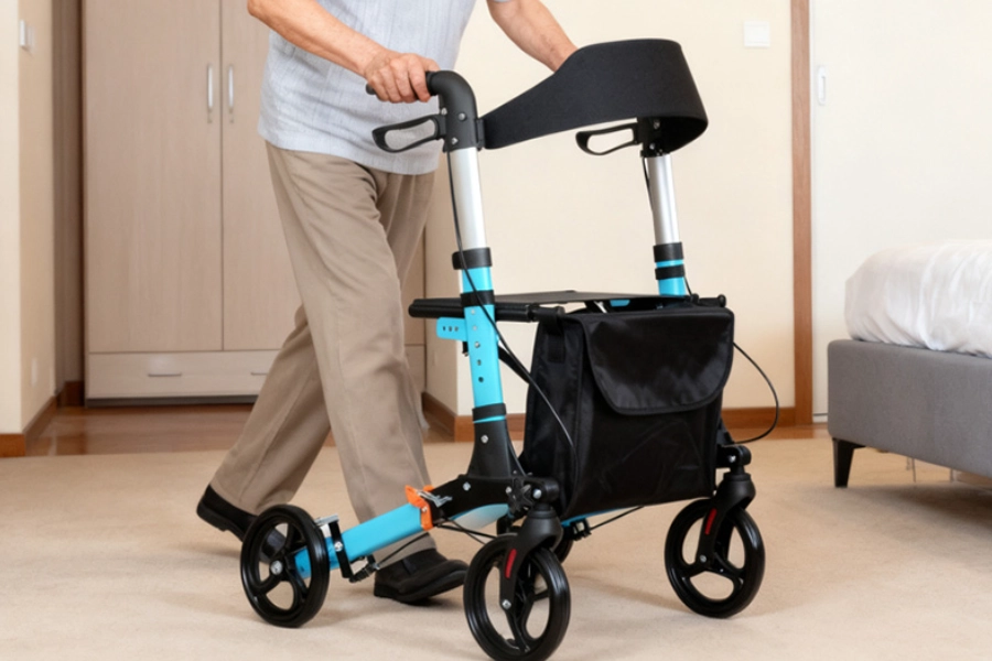 Aluminum Frame Rollator Walker with Seat