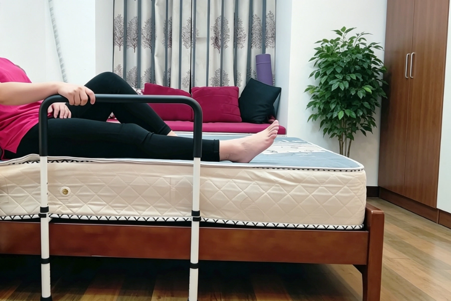 Bed Assist Rails Adjustable, Safety Bed Handle with Leg