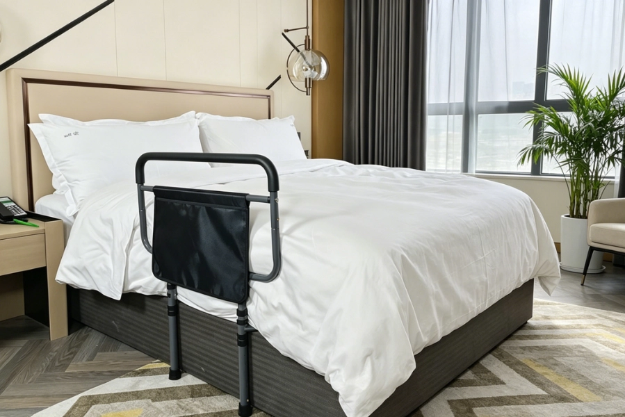 Bed Rail for Elderly, Bed Assist Grab Bar Handle with Storage Pocket
