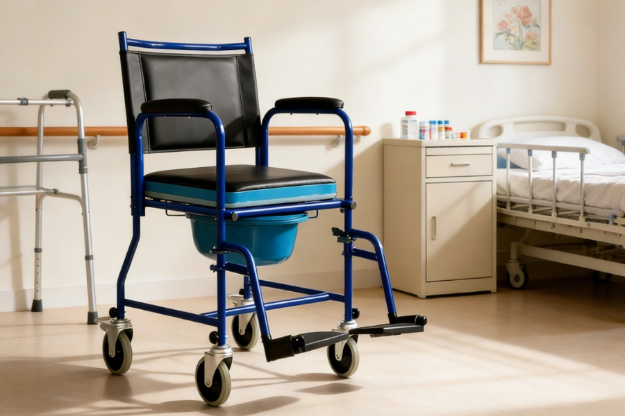 Commode Chair in Rehabilitation Therapy Supplies Living Room Commode Toilet Wheel Chair