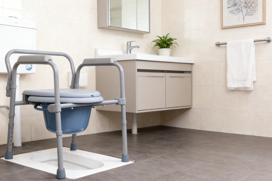 Heavy Duty Commode Toilet Chair for Elderly Seniors and Disabled