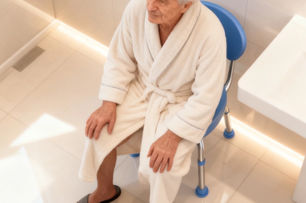 Adjustable 360 Swivel Bath Chair with Backrest