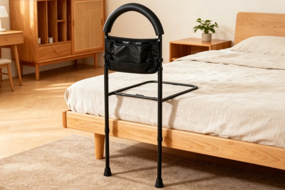 Safety Bed Rails with Storage Pocket Bed Rail for Elderly Adults