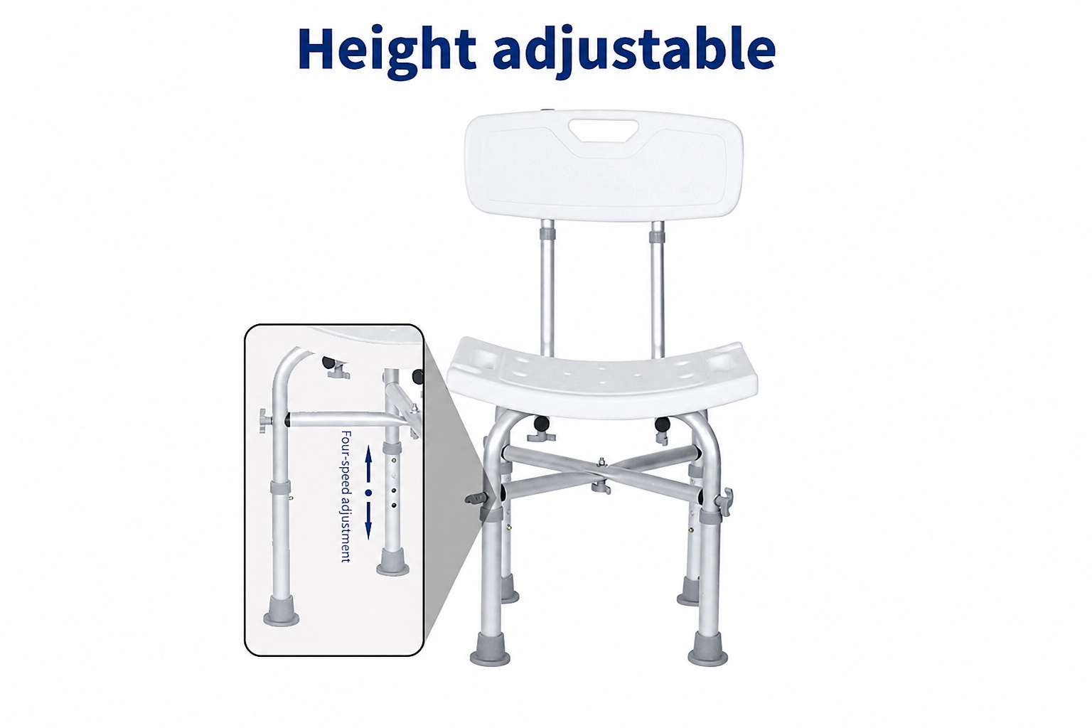 Shower chair for disabled is easy to assemble, can be assembled in minutes – has a wide comfortable seat