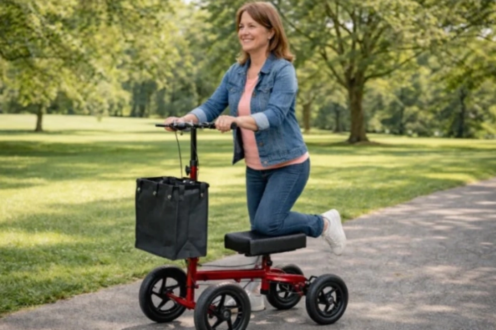 Knee Scooter Turning Safety Why Speed Wheelbase and Surface Grip Matter