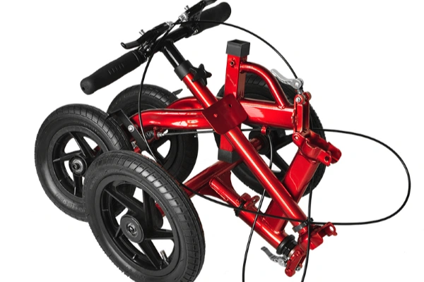Use a foldable knee scooter